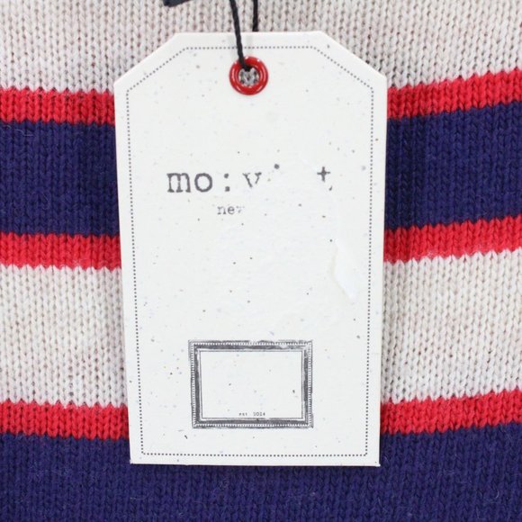 Mo:vint Pencil Skirt Womens Beige Striped Knit Stretch Small S New With Tags - Picture 6 of 9